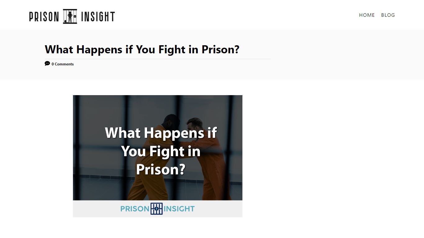 What Happens if You Fight in Prison? - The Prison Insight